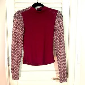 Sheer long sleeve shirt